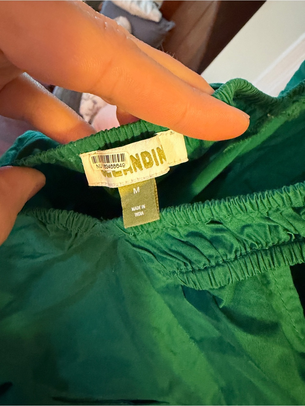 Anthropologie Green Smocked Tank Midi Dress - Picture 4 of 5